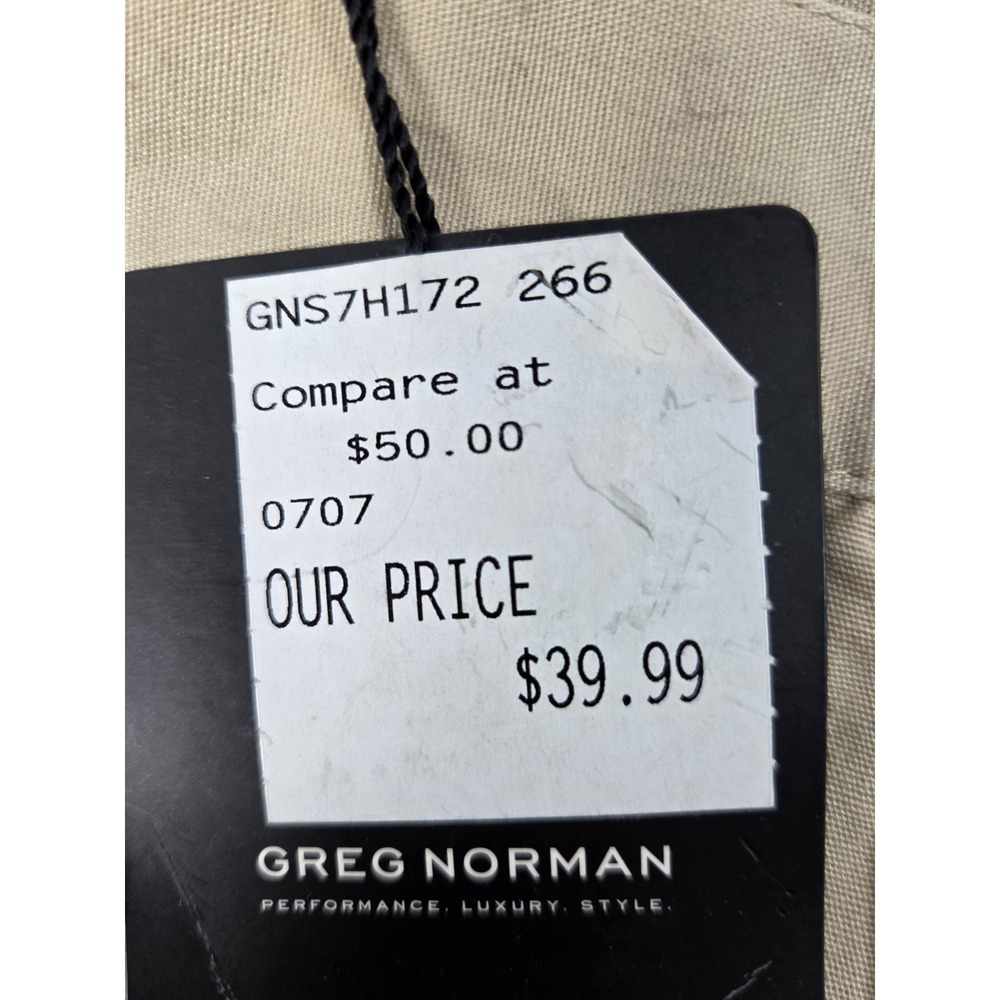 Greg Norman Golf Shorts Mens 32 Dress Chino Pleated Khaki Walking Preppy NEW - Picture 5 of 9